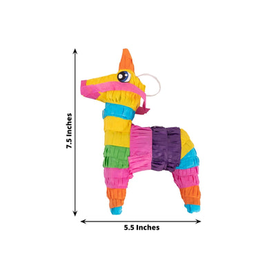 3 Pack Little Rainbow Llama Pinatas for Fiesta Party Decorations Mexican Theme Colorful Paper Mini Donkey Cinco de Mayo