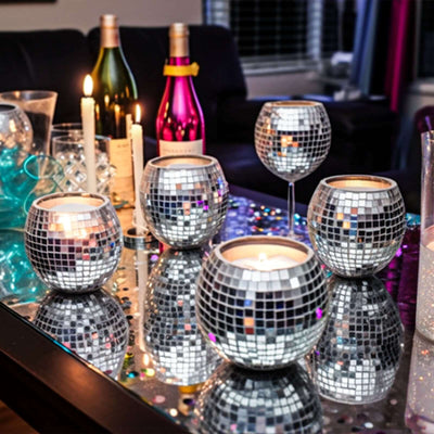 3 Pack Silver Self-Adhesive Glass Mirrors Mosaic Rolls 9ft Mini Square Real Glass Mirror Tiles Stickers - Decorations