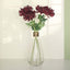 3 Stems Burgundy 27" Artificial Silk Chrysanthemum Bouquet Flowers, Large Faux Mum Branches