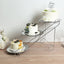 3-Tier Cake Stand Cascading Design with Round Mirror Trays Silver - Dessert Display and Serving Platter Metal 16"x19"