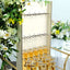 3-Tier Wooden Rectangle Champagne Wall Glass Holder in White for Rustic Events & Banquets