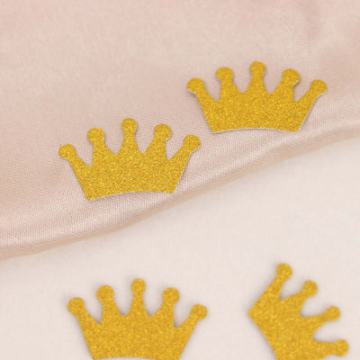 300 Pcs Glitter Princess Crown Paper Confetti Double-Sided Gold Baby Shower Party Table Scatters - Decorative &