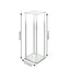 Acrylic Floor Vase Flower Stand with Square Mirror Base Clear - Decorative Wedding Column Centerpiece 32"