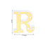 3D Marquee Letter "R" Warm White 6 LED Lights Gold - Chic Light-Up Decor for Events 6"