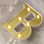 3D Marquee Letter "B" Warm White 6 LED Lights Gold - Chic Light-Up Decor for Events 6"