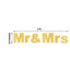 3ft Gold Glittered Mr and Mrs Paper Hanging Wedding Anniversary Banner, Party Garland Banner