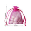 10 Pack 3"x4" Fuchsia Organza Drawstring Wedding Party Favor Gift Bags - Clearance SALE