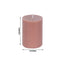 12-Pack 3"x4" Unscented Dripless Pillar Candles â€“ Dusty Rose Long-Burning Wax Candles with Cotton Wicks for Home, Weddings & Event Decor