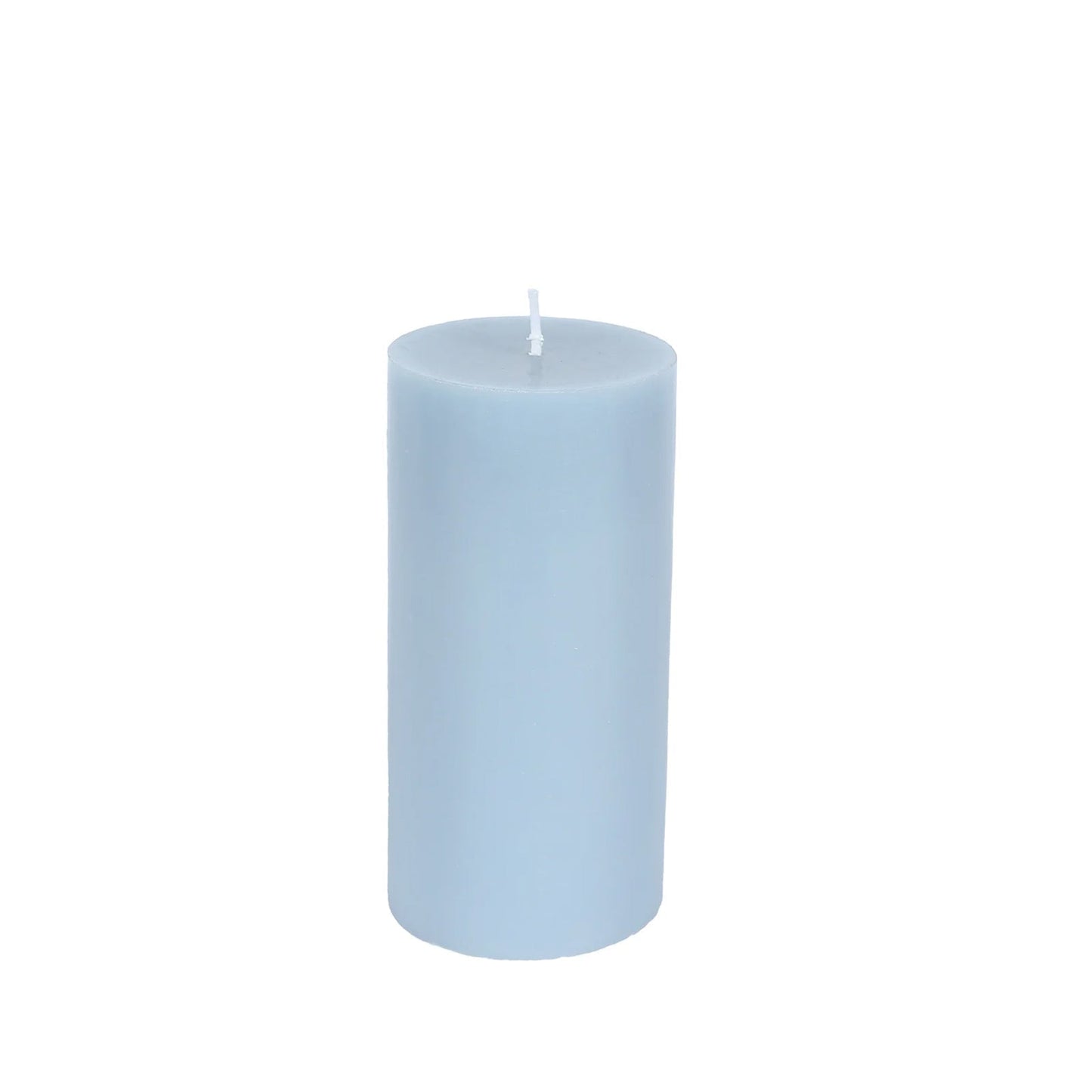 6-Pack Unscented Dripless Pillar Candles â€“ 3"x6" Dusty Blue Paraffin Wax with Smokeless Cotton Wicks, Clean & Long-Lasting 60-Hour Burn