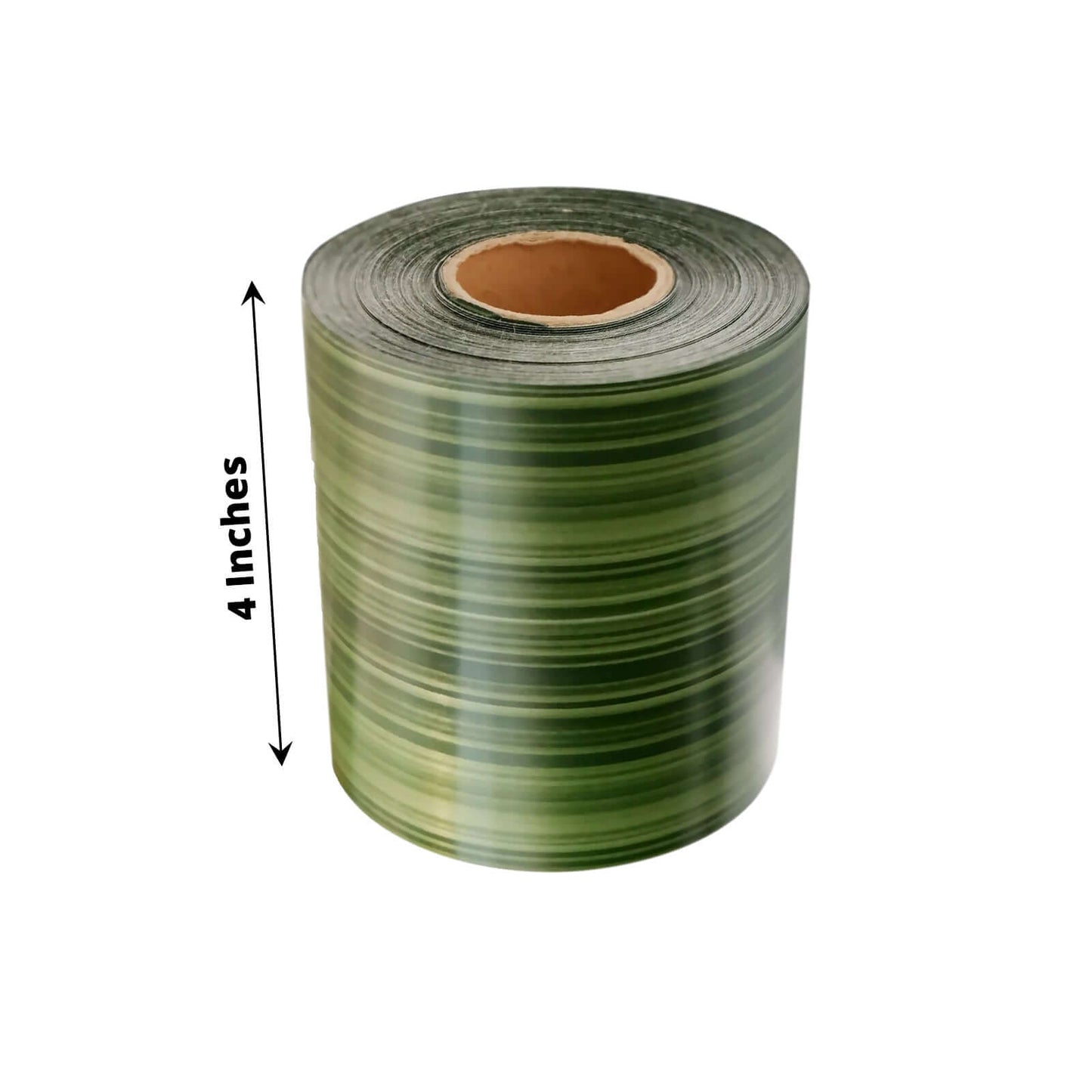 50 Yards 4" Green Ti Leaf Two Sided Floral Waterproof Satin Ribbon, DIY Bouquet Craft Supplies Wrap
