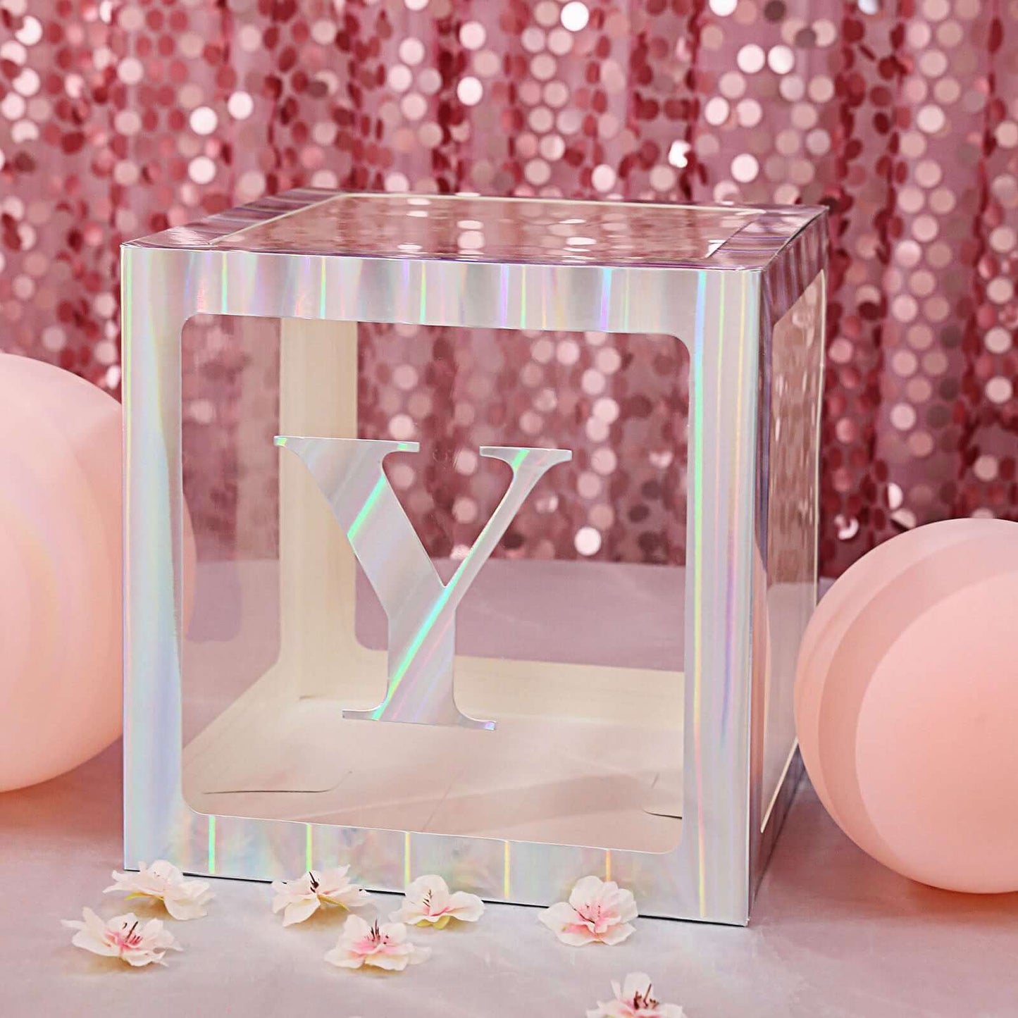 4 Pack 5" Iridescent Alphabet Stickers Banner, Customizable Stick on Letters - Y