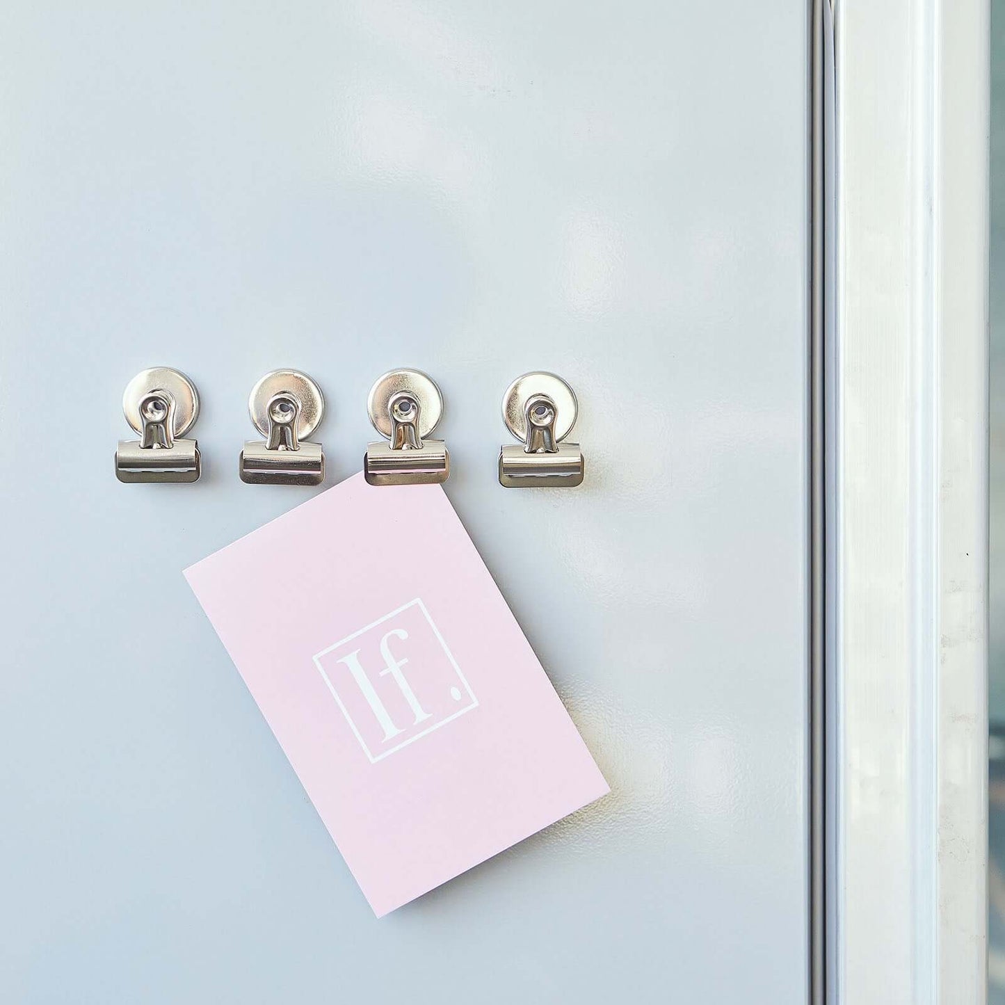 4 Pack 7.5oz Capacity Stainless Steel Heavy Duty Magnet Clips, Silver Refrigerator Bulldog Clips