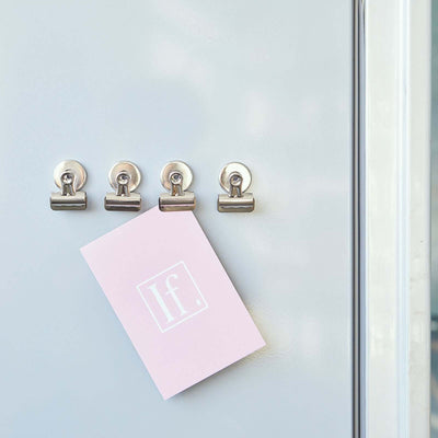 4 Pack 7.5oz Capacity Stainless Steel Heavy Duty Magnet Clips, Silver Refrigerator Bulldog Clips