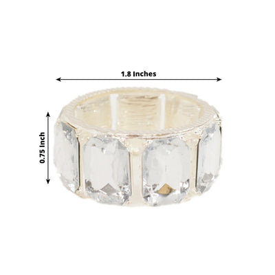4 Pack Crystal Diamond Gem Napkin Rings â€“ Luxury Napkin Holders for Elegant Table Decor - Napkins