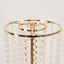 4-Pack Gold Metal Flower Stand Vases with Hanging Crystal Beads â€“ 32’’ Tall Decorative Column Centerpieces for Events