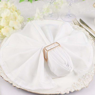 4 Pack Gold Metal Hollow Square Napkin Rings, Modern Geometric Cube Napkin Holders