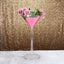 4-Pack Plastic Flower Vases Martini Glass Design Clear - Fillable Long Stem Event Centerpieces 18"