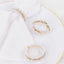 4-Pack White Pearl Rhinestone Napkin Holders, Elegant Round Napkin Rings - 2"