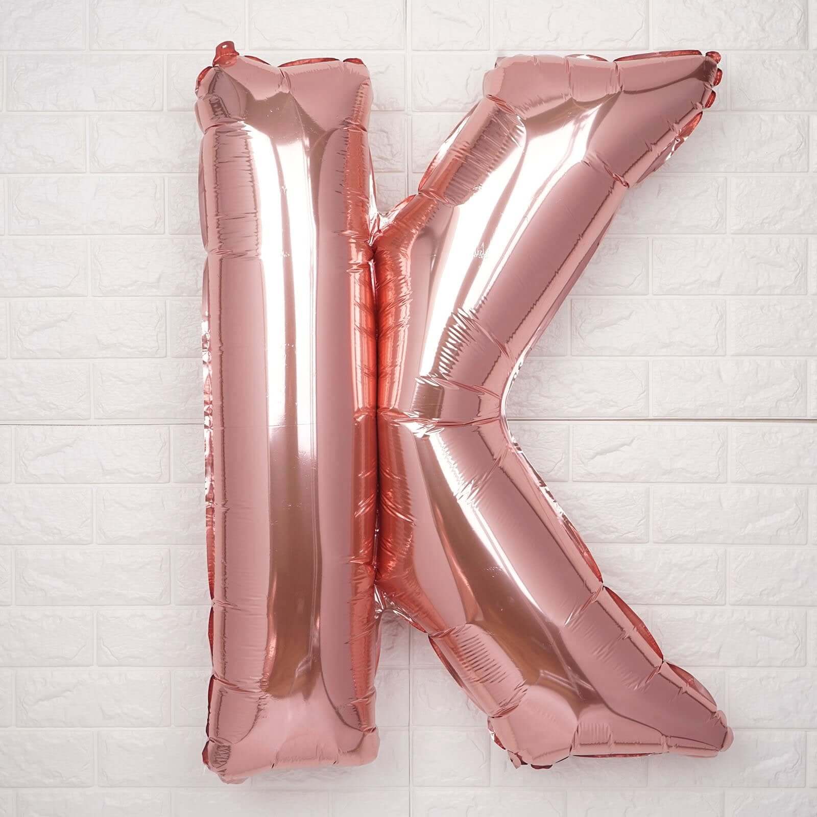 40inch Blush Mylar Foil Helium/Air Number and Letter Balloons