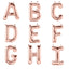 35" Rose Gold Letter and Number Balloons, Metallic Mylar Foil Helium Air Balloons