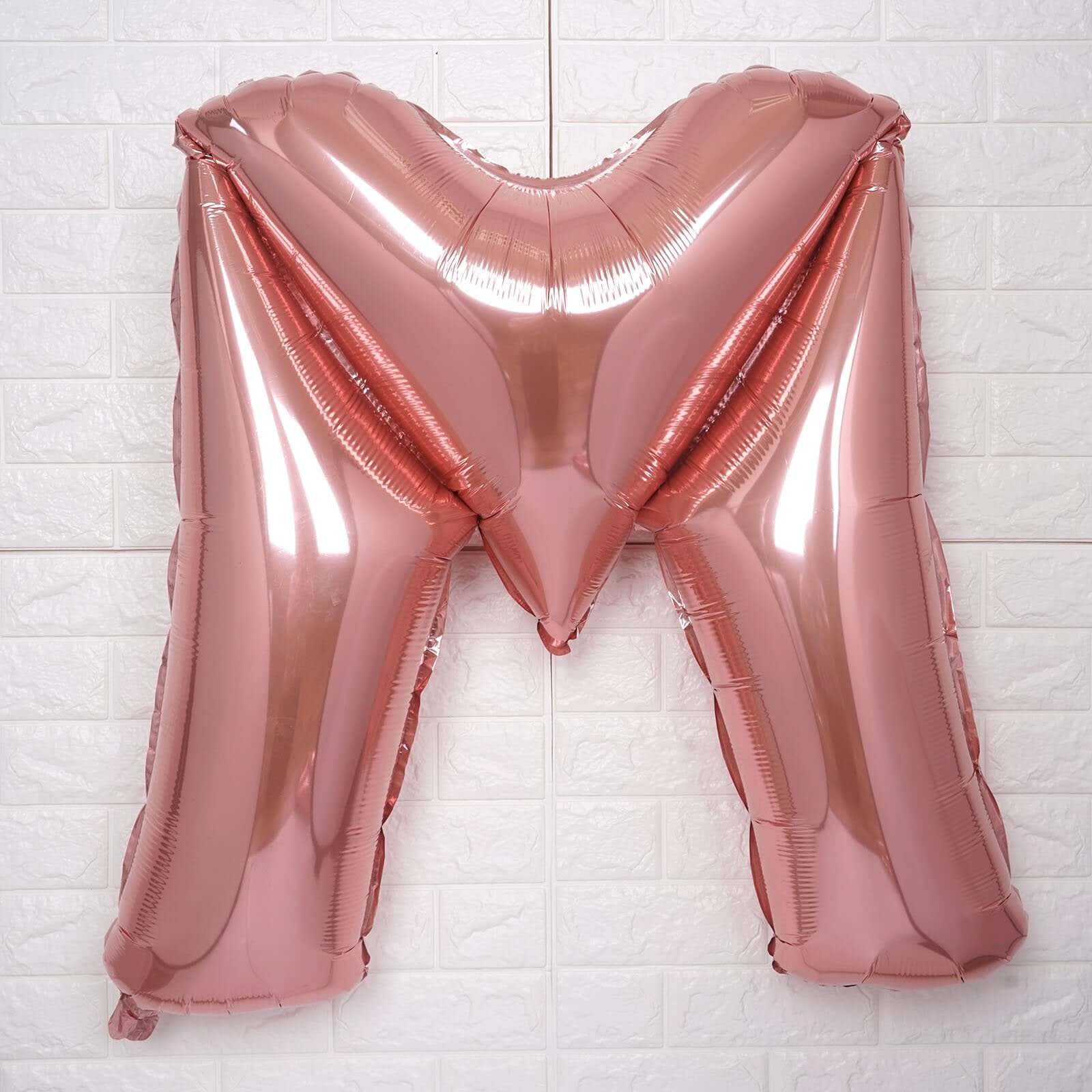 40inch Blush Mylar Foil Helium/Air Number and Letter Balloons