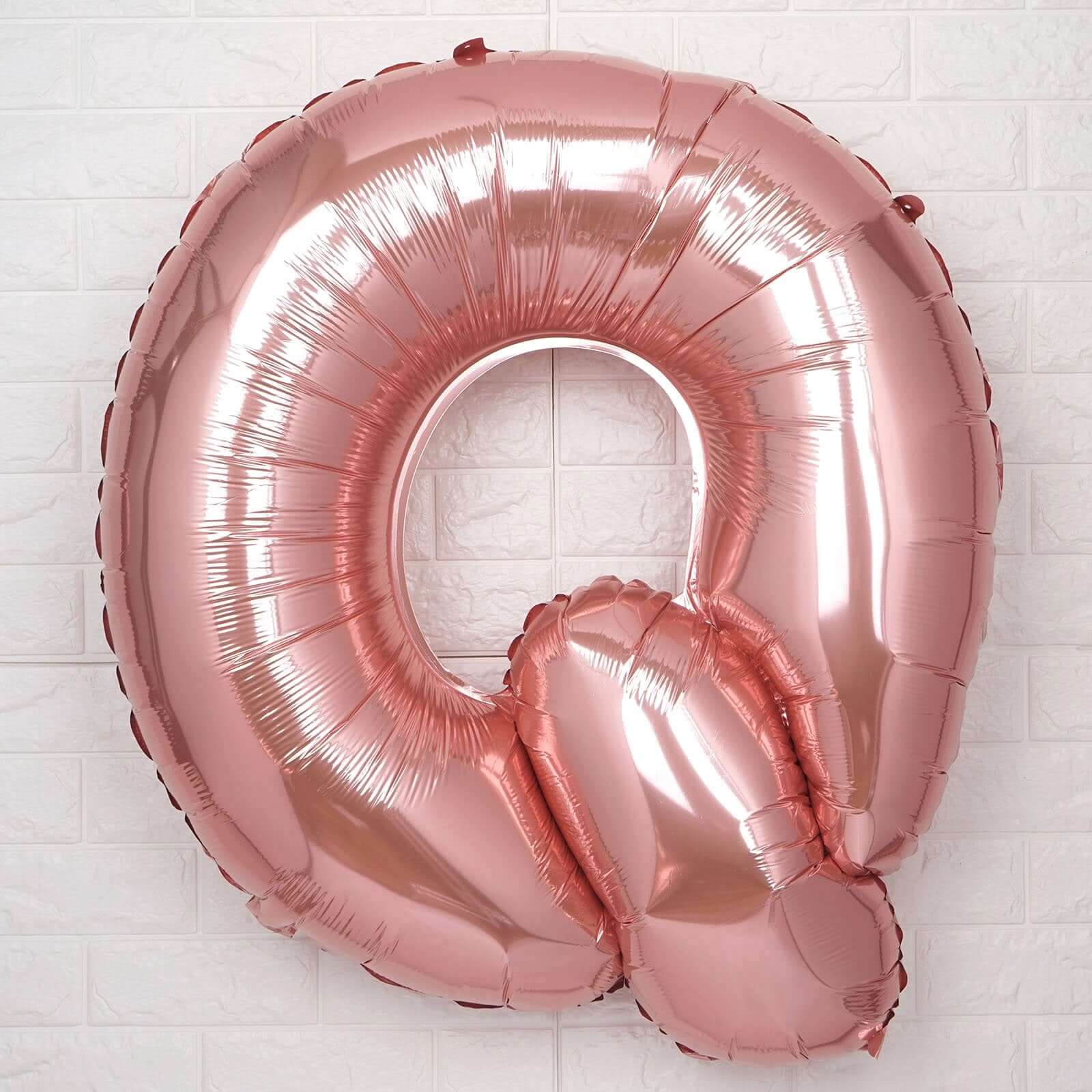 40inch Blush Mylar Foil Helium/Air Number and Letter Balloons