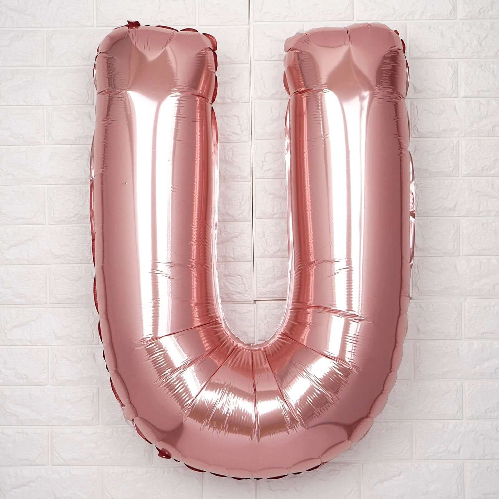 40inch Blush Mylar Foil Helium/Air Number and Letter Balloons