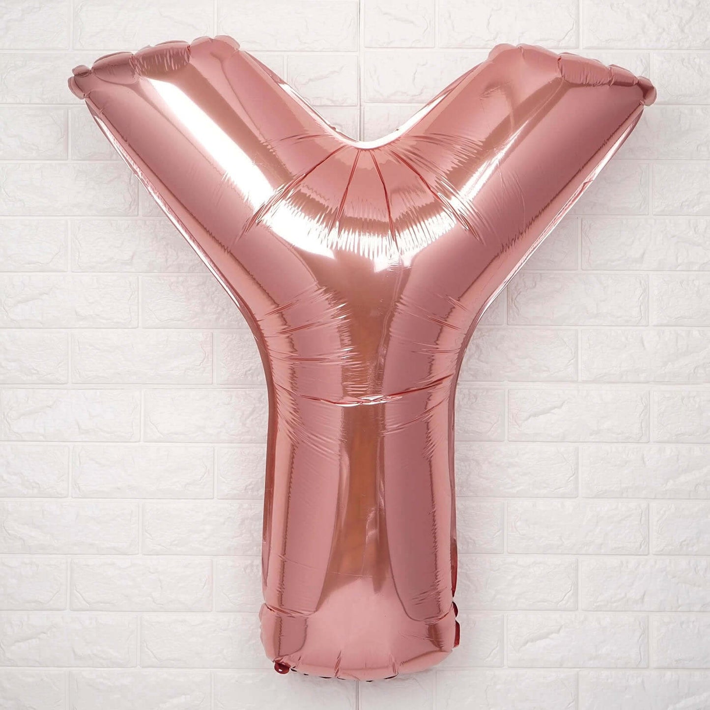 35" Rose Gold Letter and Number Balloons, Metallic Mylar Foil Helium Air Balloons