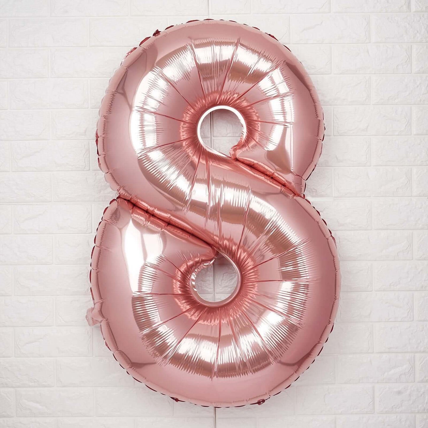 35" Rose Gold Letter and Number Balloons, Metallic Mylar Foil Helium Air Balloons