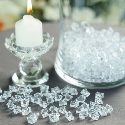 400 Pcs Acrylic Ice Bead Vase Fillers Mini Clear - Chic DIY Craft Crystals for Wedding Centerpieces & Table Styling