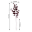 2 Branches 42" Tall Burgundy Artificial Silk Carnation Flower Stems