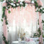 42" Silk Hanging Wisteria Flower Garland Vines in Blush, Elaborated 5 Full Strands in 1 Bush