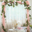42" Silk Hanging Wisteria Flower Garland Vines in White, Elaborated 5 Full Strands in 1 Bush