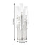 10-Arm Round Cluster Crystal Candelabra with Mirror Base Clear - Sparkling Candle Holder for Votive & Pillar Candles 47"