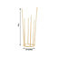 Flower Centerpiece Gold Metal Minimalist 6-Tubes Round Base Design - Single Stem Bud Vase for Arrangements 4ft