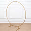 4ft Gold Metal Floral Hoop Frame Table Centerpiece, Round Arch Wedding Cake Display Stand
