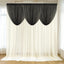 4ft x 4ft Sheer Chiffon Backdrop Valance Drapes â€“ Black Curved Swag Topper Panel - Backdrops