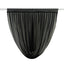 4ft x 4ft Sheer Chiffon Backdrop Valance Drapes â€“ Black Curved Swag Topper Panel - Backdrops