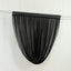 4ft x 4ft Sheer Chiffon Backdrop Valance Drapes â€“ Black Curved Swag Topper Panel - Backdrops