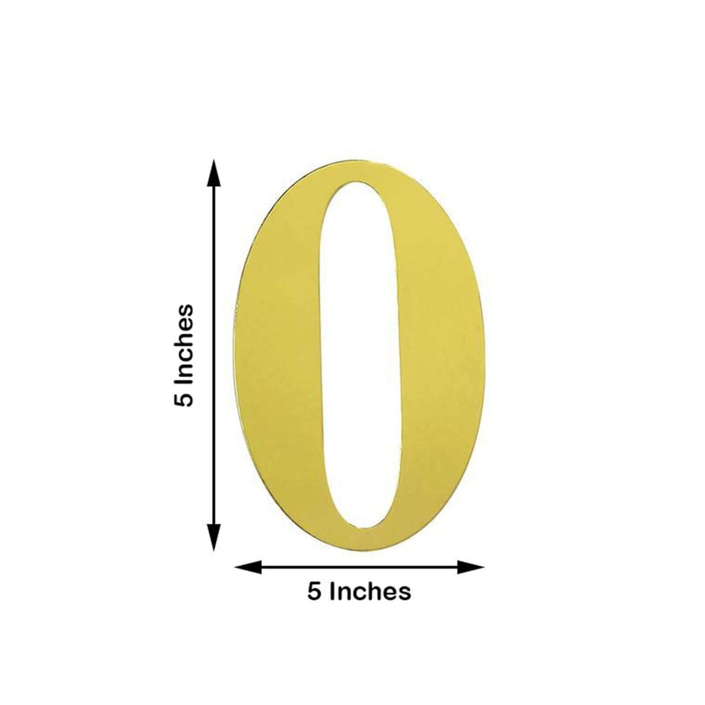 4 Pack 5" Metallic Gold 0-9 Number Stickers Banner, Customizable Stick On Numbers - 0