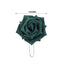 24 Roses 5" Hunter Emerald Green Artificial Foam Flowers With Stem Wire and Leaves