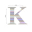 4 Pack 5" Iridescent Alphabet Stickers Banner, Customizable Stick on Letters - K
