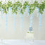 5 Pack 44" Silk Hanging Wisteria Flower Garland Vines in Light Blue, 3 Strands in 1 Bush
