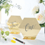 5-Pack Acrylic Table Sign Holders Hexagon Design Gold - Ideal for Modern Event Centerpieces 5"