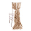 5 Pack Chiffon Satin Chair Sashes Nude - Easy to Install Ruffled Curly Willow
