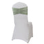 5 Pack Crushed Velvet Chair Bands Sage Green Wide Ruffle Style - Textured Chair Sashes for Stunning Event Decor