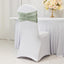 5 Pack Crushed Velvet Chair Bands Sage Green Wide Ruffle Style - Textured Chair Sashes for Stunning Event Decor