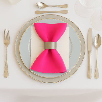 5 Pack Fuchsia Scuba Napkins â€“ 17’’x17’’ Wrinkle-Free & Stain Resistant Cloth Napkins - Napkins