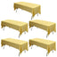 5-Pack Plastic Table Covers Gold Rectangle - Reliable PVC Disposable Covers for Gatherings 54"x108"