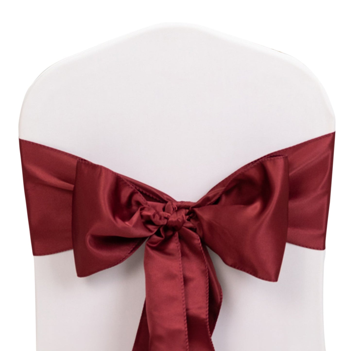 5 Pack Lamour Satin 6"x106" Chair Sashes Burgundy - Stylish Reusable Decorative Bows
